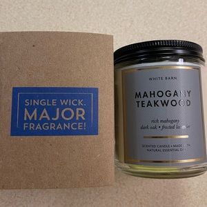 NWT Bath & Body Works Single Wick Candle MAHOGANY TEAKWOOD